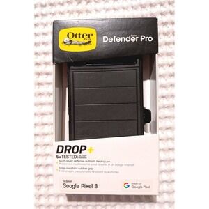 OtterBox Defender Pro Case Google Pixel 8 Black w/ Holster Clip Drop+ Protection